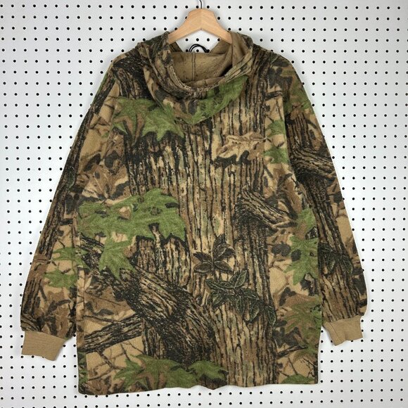 Rattlers Camo Hoodie Sweatshirt XL Vintage SOFT Hunting USA Made 90s Realtree - Picture 5 of 7
